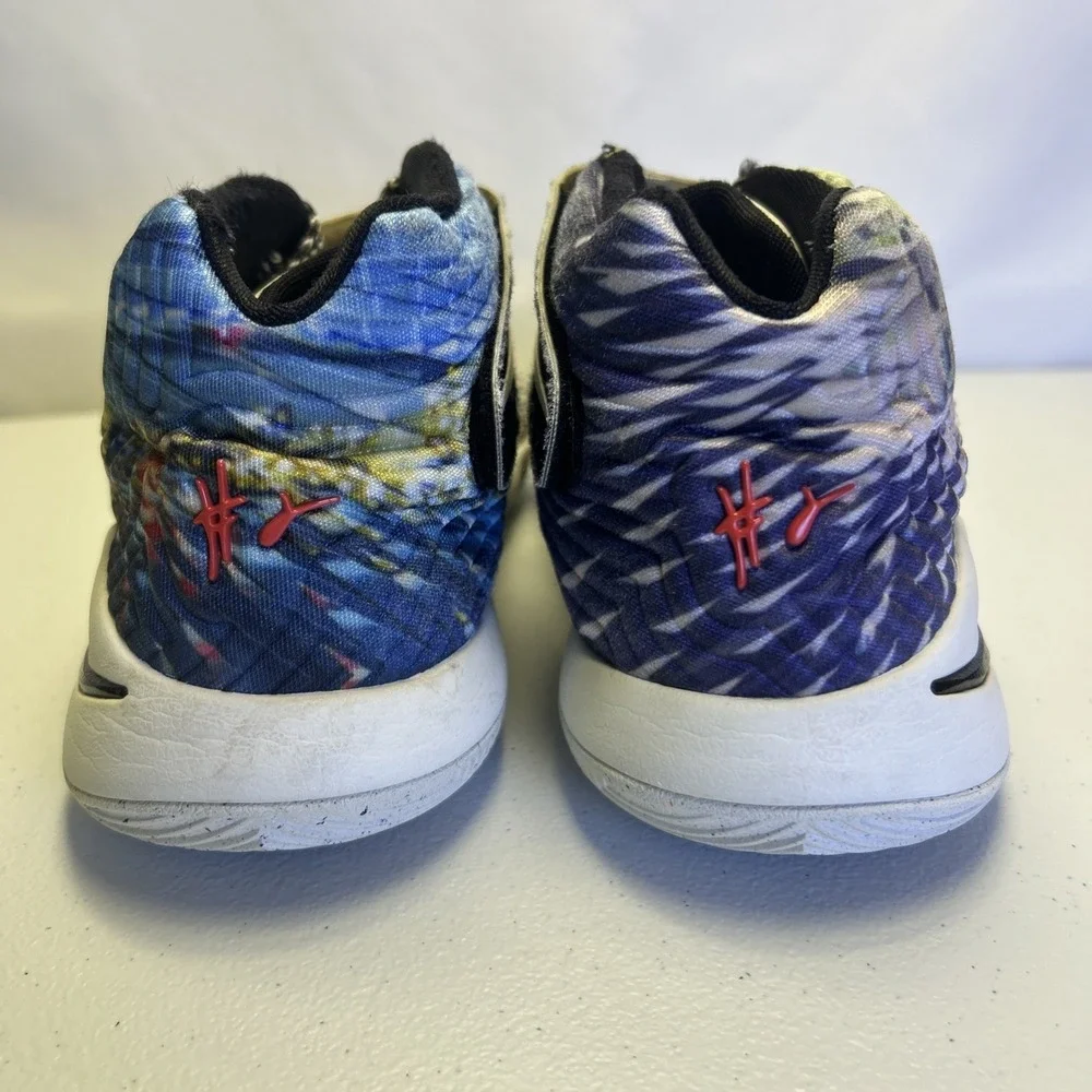 Nike Kyrie 2 GS Effect Black Multi Color Sail Tie Dye Size 6.5Y, Women's 8
